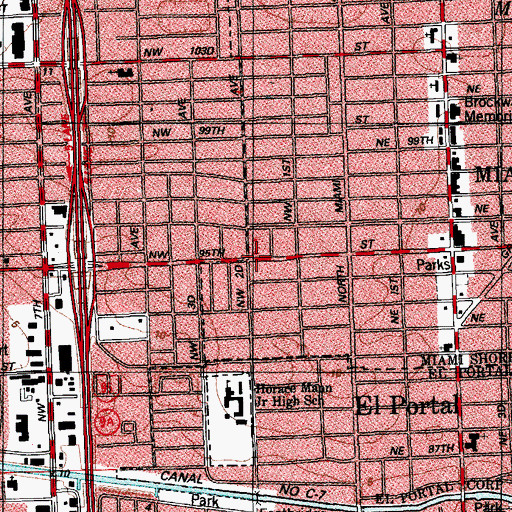 Topographic Map of Patricias Center for Learning, FL