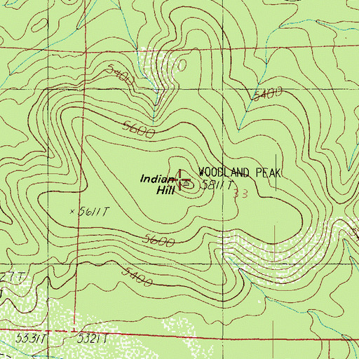 Topographic Map of Indian Hill, AZ