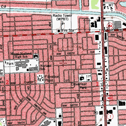 Topographic Map of Sierra Norwood Child Development Center, FL