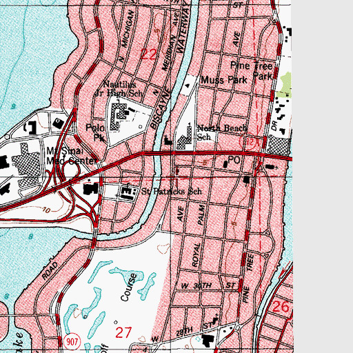 Topographic Map of Yale School, FL