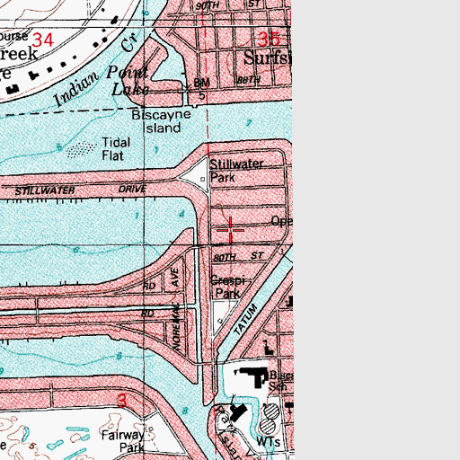 Topographic Map of Knobel School, FL