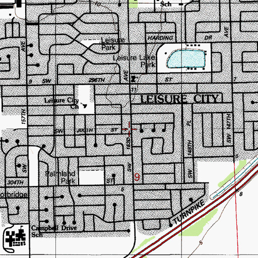 Topographic Map of Bertha Abess Childrens Center, FL