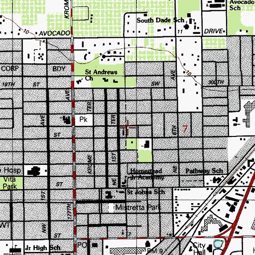 Topographic Map of First United Methodist Day School, FL