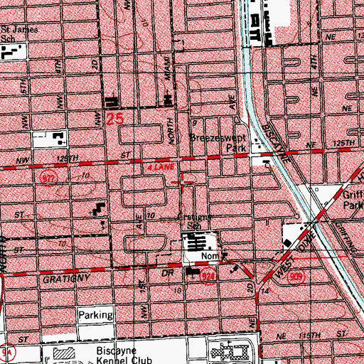 Topographic Map of Busy Bees Day Care Center, FL