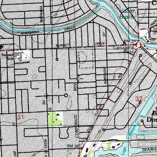 Topographic Map of Plymouth Preschool of Plymouth Congregational Church, FL