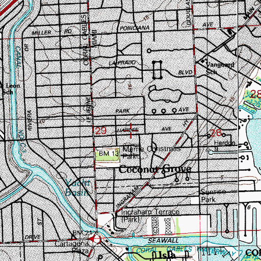 Topographic Map of Saint Hugh School, FL