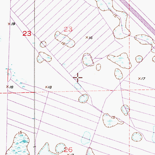 Topographic Map of Indian Prairie Canal Bridge, FL