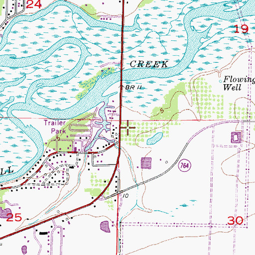 Topographic Map of Shell Creek Bridge, FL