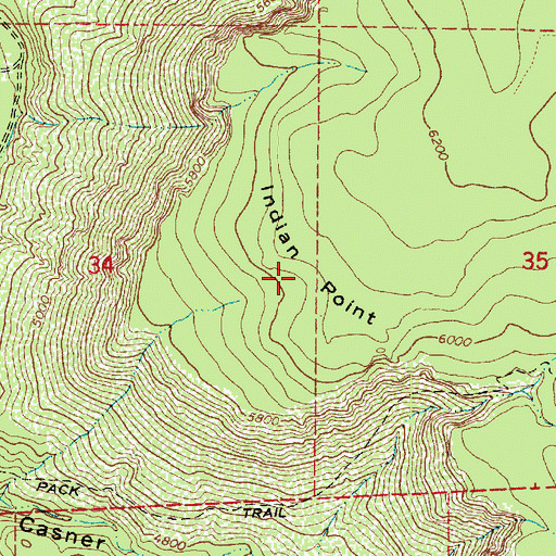 Topographic Map of Indian Point, AZ