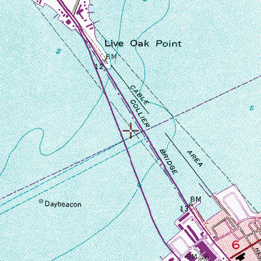 Topographic Map of Gilcrist Bridge, FL