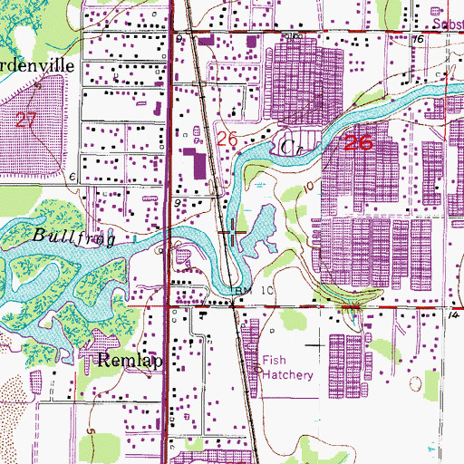 Topographic Map of Doyle Carlton Bridge, FL