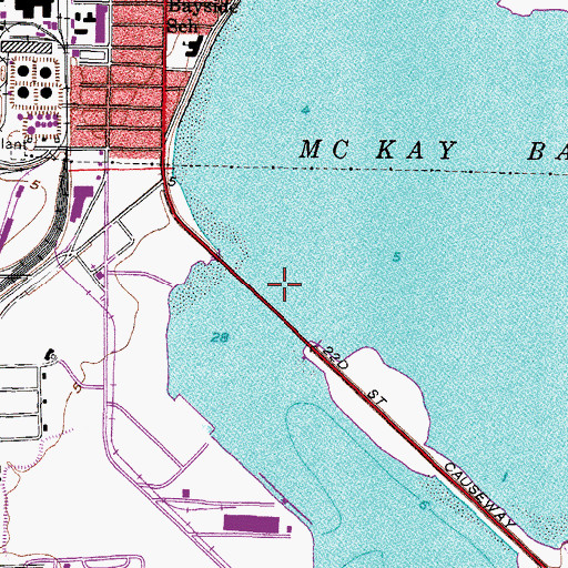 Topographic Map of Lacata Bridge, FL
