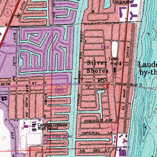 Topographic Map of Commercial Bridge, FL
