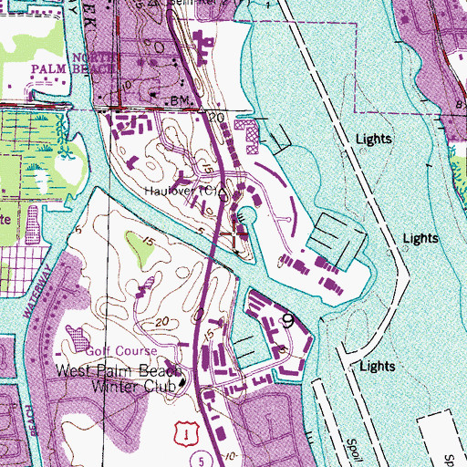 Topographic Map of Parker Bridge, FL