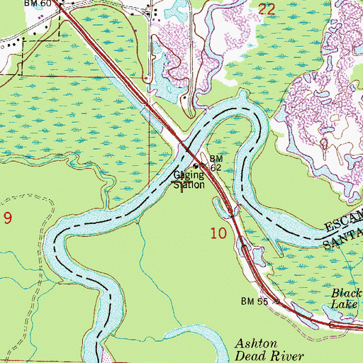 Topographic Map of Freedom Bridge, FL