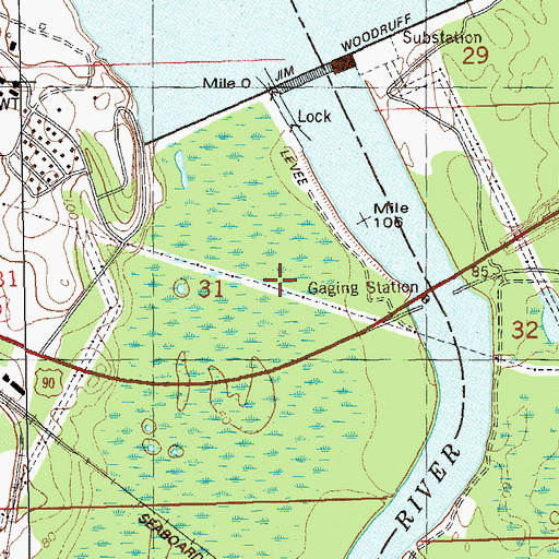 Topographic Map of Victory Bridge, FL