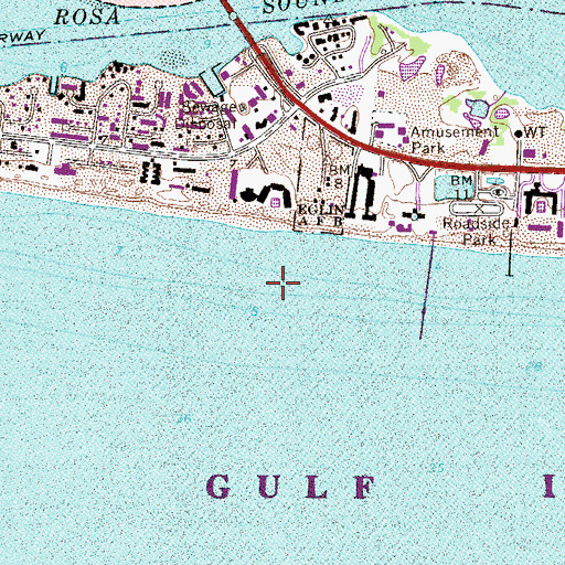 Topographic Map of Brooks Bridge, FL