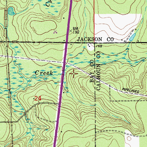 Topographic Map of Econfina Bridge, FL