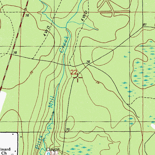 Topographic Map of West Bay Bridge, FL