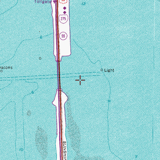 Topographic Map of Maximo Bridge, FL