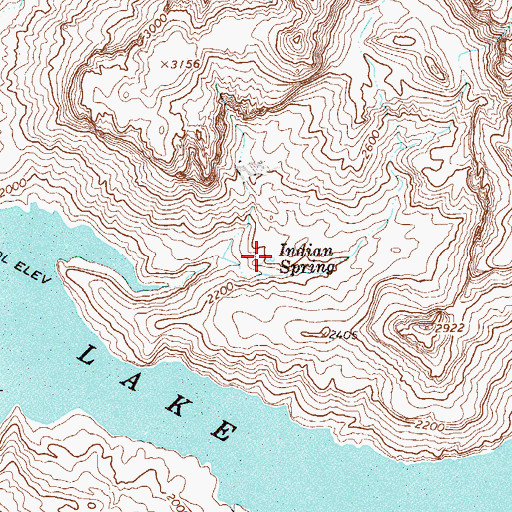 Topographic Map of Indian Spring, AZ