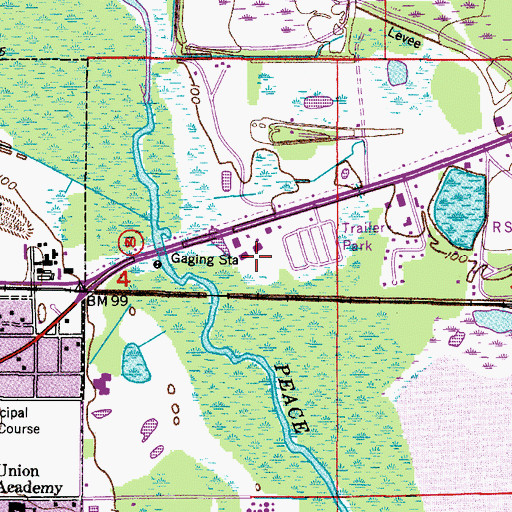 Topographic Map of Spessard L Holland Bridge, FL