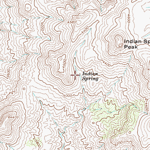 Topographic Map of Indian Spring, AZ