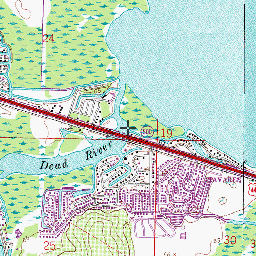 Topographic Map of Slater Cox Bridge, FL
