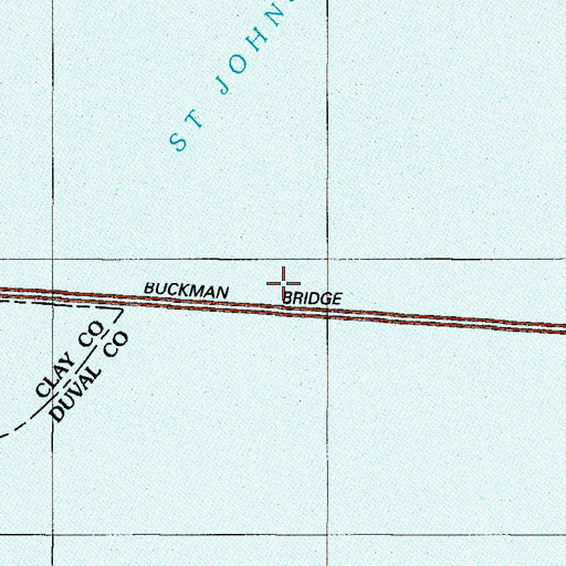 Topographic Map of Henry H Buckman Bridge, FL