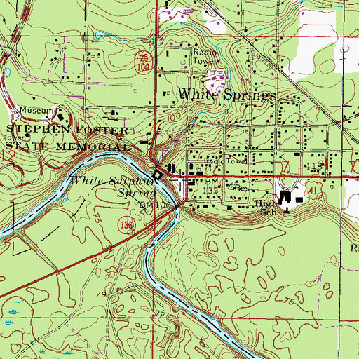 Topographic Map of J Graham Black-Joseph W McAlpin Bridge, FL