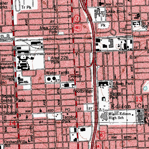 Topographic Map of South Florida Military Academy (historical), FL