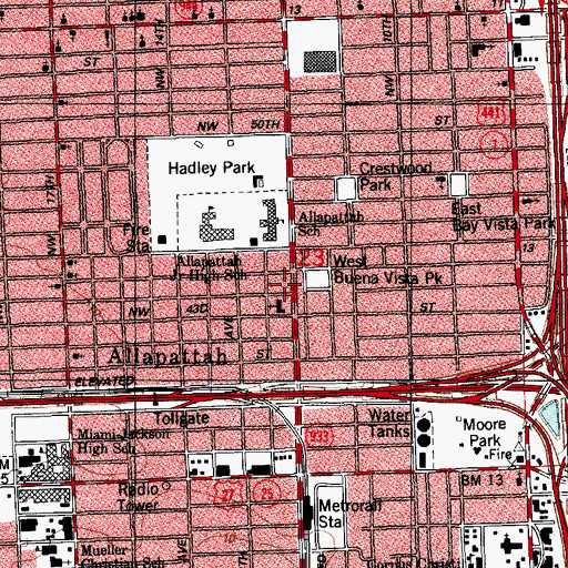 Topographic Map of Easter Seal Demonstration School, FL