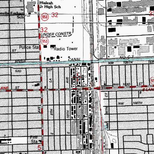 Topographic Map of La Divina Providencia Episcopal Church School, FL