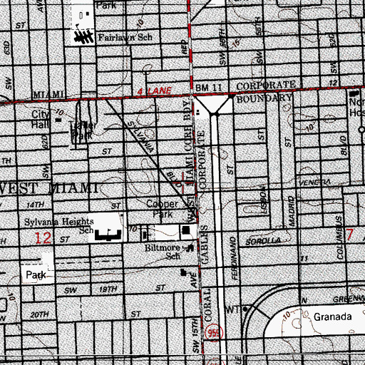 Topographic Map of Hialeah First United Methodist School, FL