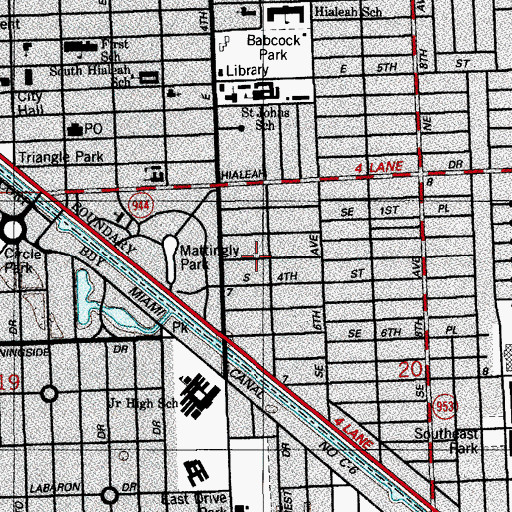 Topographic Map of First Baptist Schools, FL