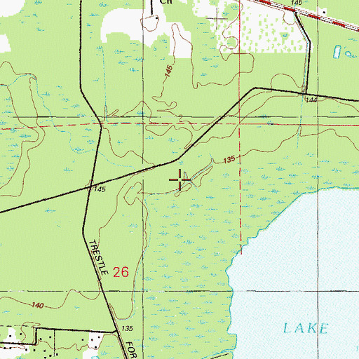 Topographic Map of Bradford County, FL