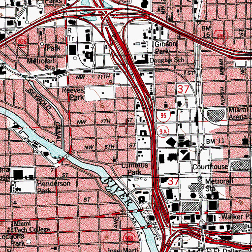 Topographic Map of Eaton Day Care Center, FL