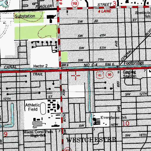 Topographic Map of Lincoln Center High School, FL