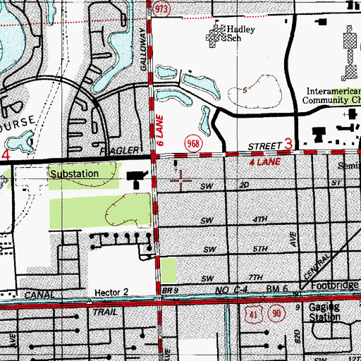 Topographic Map of Tamiami Baptist Child Care, FL