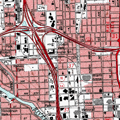Topographic Map of Our Lady of Fatima Nursery School, FL