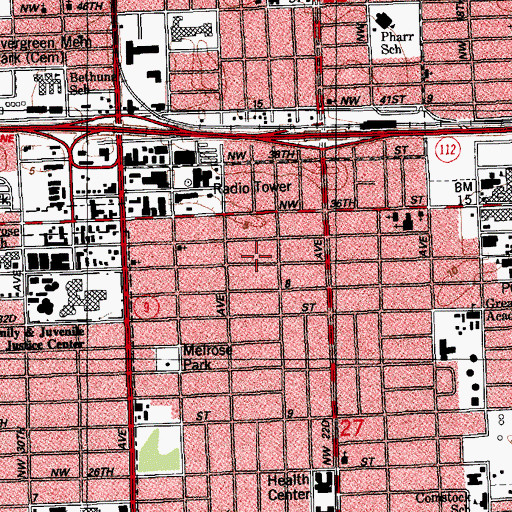Topographic Map of West Hialeah Baptist Church Kindergarten, FL