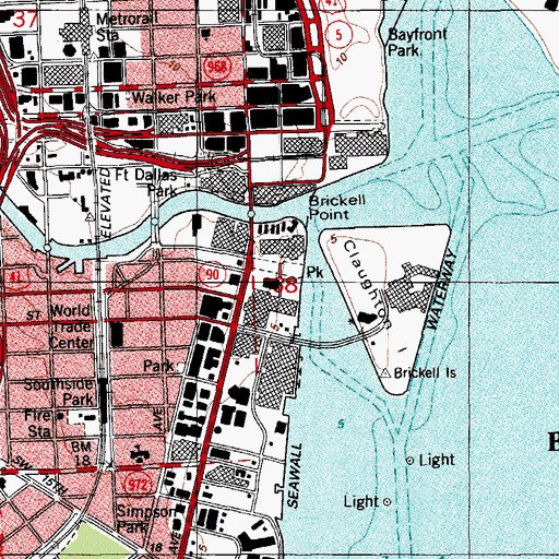 Topographic Map of Archbishop Curley-Notre Dame High School, FL