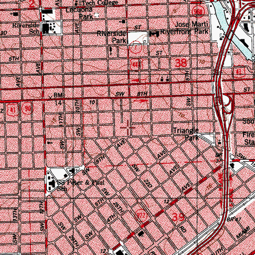 Topographic Map of Westview Christian School, FL