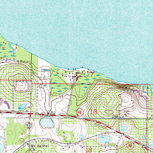 Topographic Map of Drury, FL