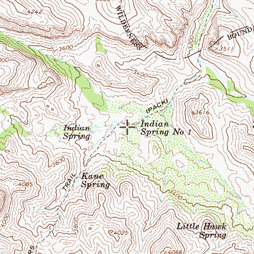 Topographic Map of Indian Spring Number One, AZ