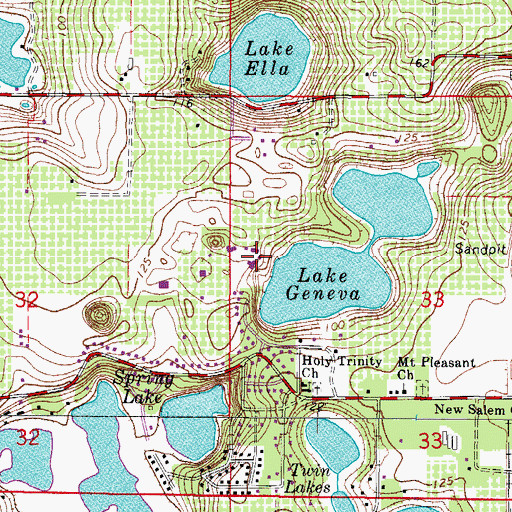 Topographic Map of Camp Geneva, FL