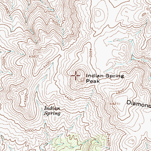 Topographic Map of Indian Spring Peak, AZ