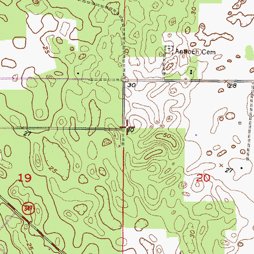 Topographic Map of Janney, FL