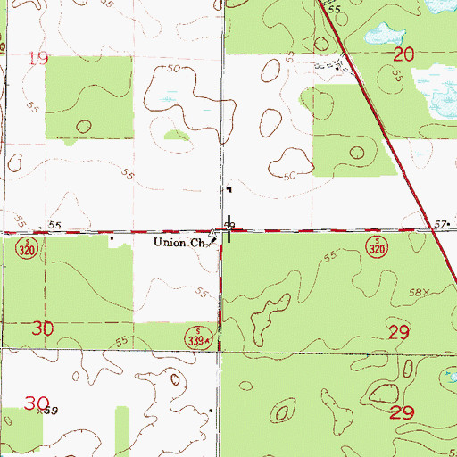 Topographic Map of Newton, FL