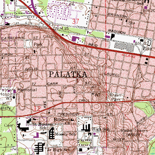 Topographic Map of Childrens World Day Care/Learning Center, FL